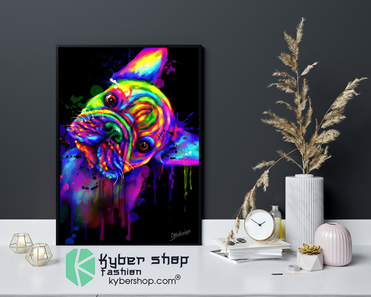 French bulldog water color poster 4