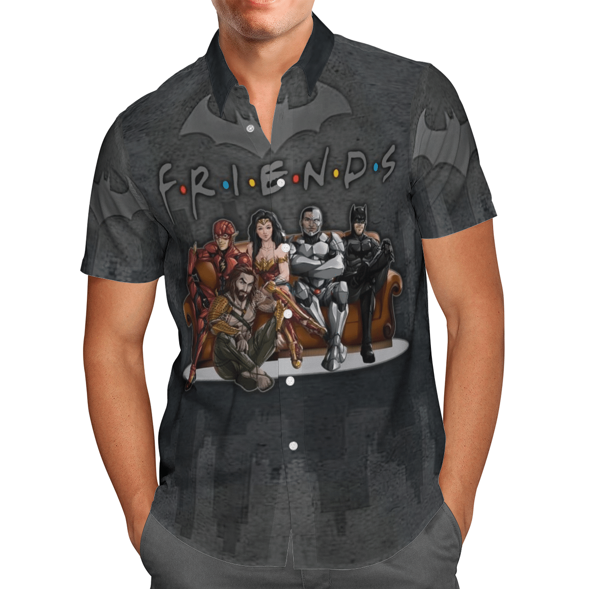 Friends TV show Batman Hawaiian shirt