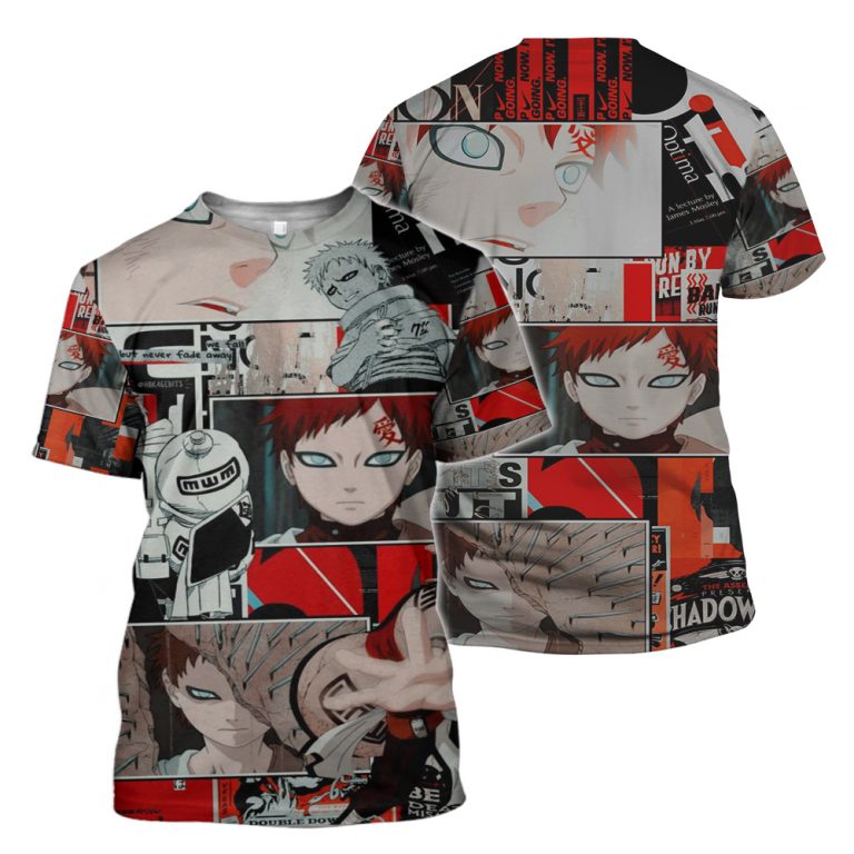 Gaara naruto 3d all over print hoodie 3 Gaara naruto 3d all over print hoodie 2