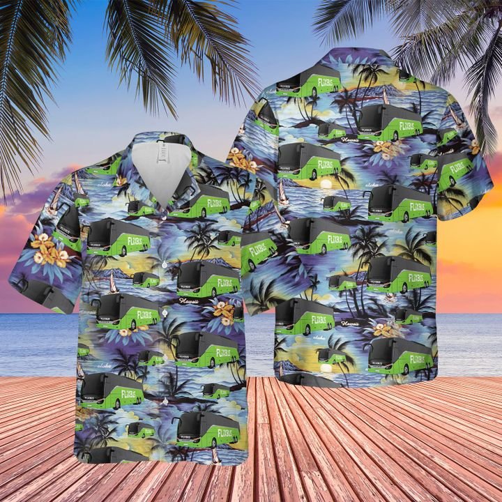 German Flixbus hawaiian shirt
