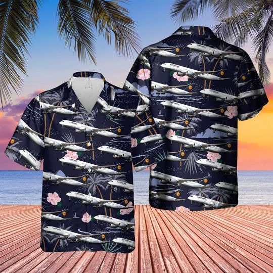 German airline lufthansa airbus A350491 hawaiian shirt 3 German airline lufthansa airbus A350491 hawaiian shirt 1