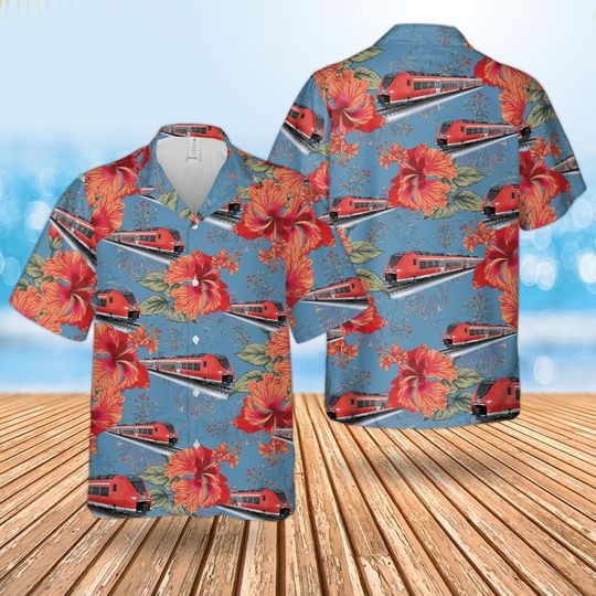 German deutsche bahn hawaiian shirt 1 German deutsche bahn hawaiian shirt 1