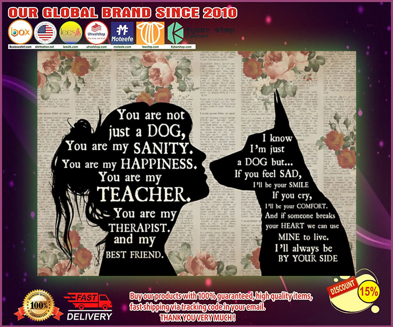 German shepherd girl therapist you are not just a cat best friend poster