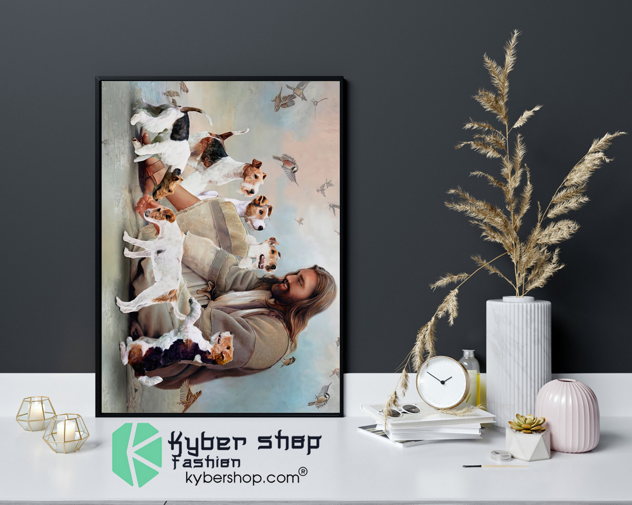 God surrounded by Fox Terrier angels Poster 4