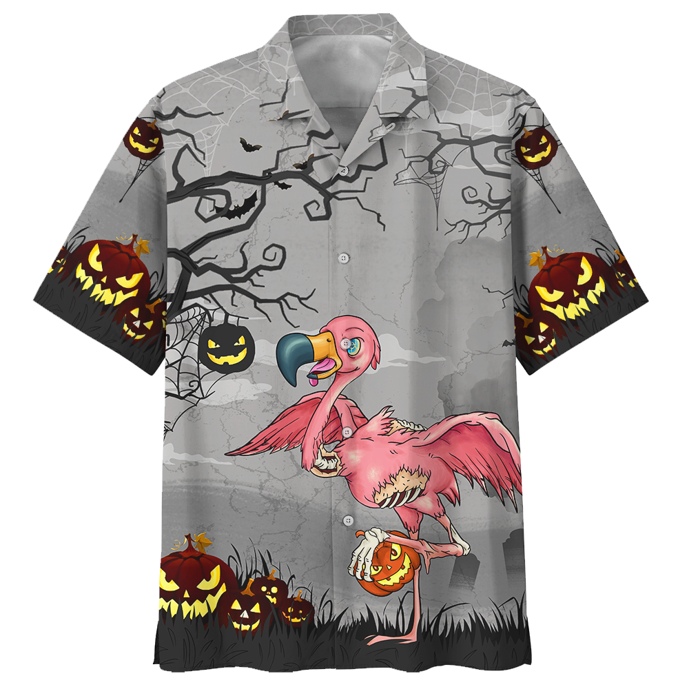 Halloween Flamingo Pumpkins 3D Hoodie Shirt