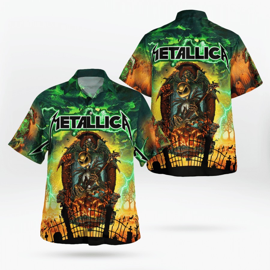 Halloween Jack Skellignton Metallica hawaiian shirt