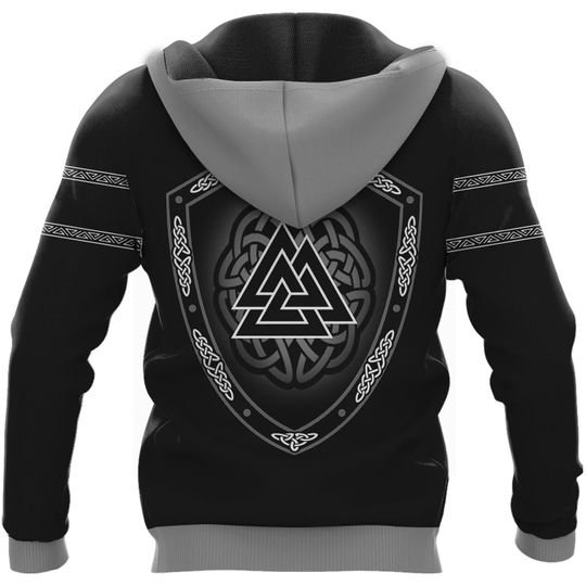 Hati And Skoll 3d Hoodie And Shirt 4 Hati And Skoll Valknut Shield 3d Hoodie And Shirt2