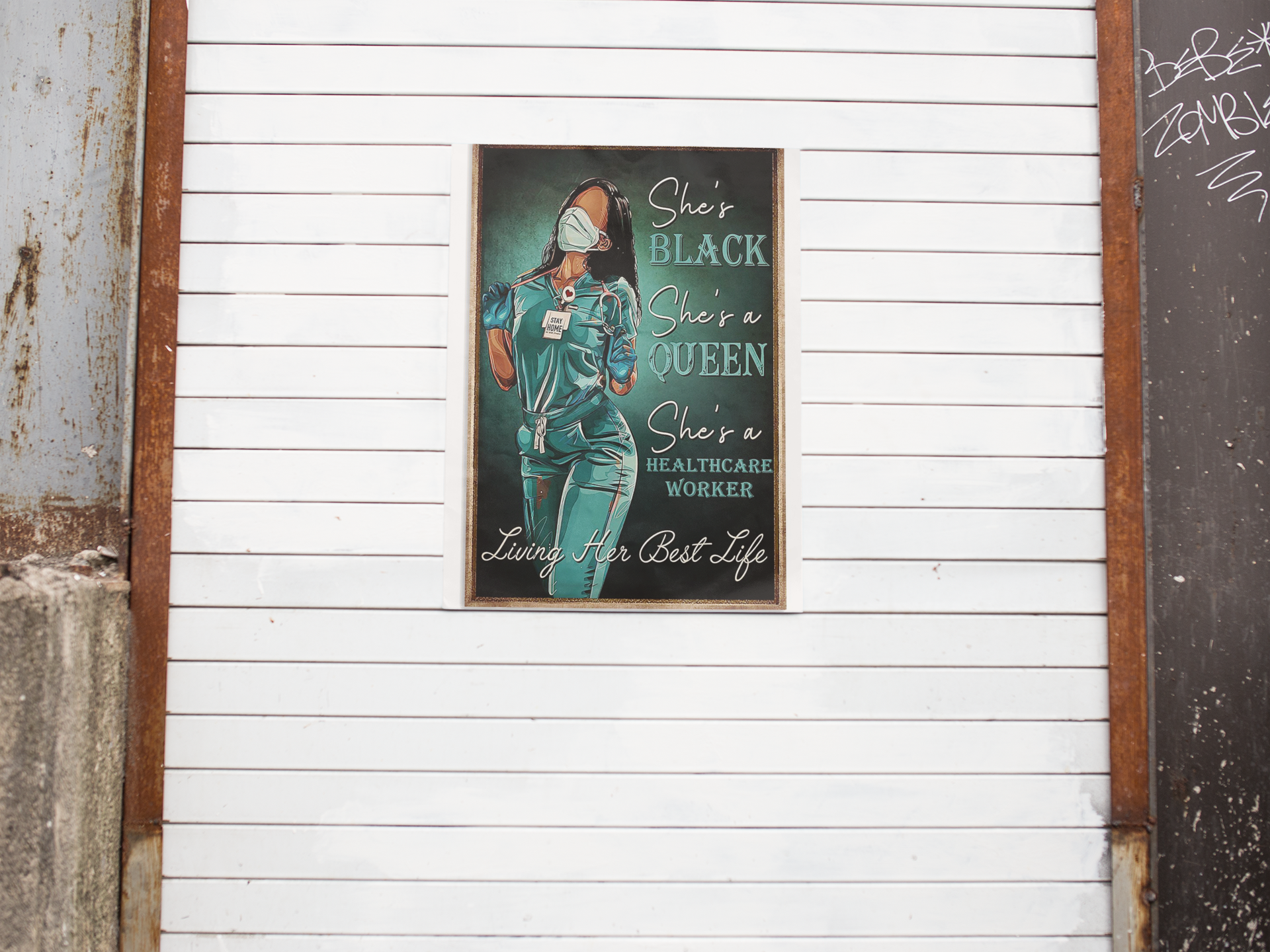 Healthcare worker she is black queen poster
