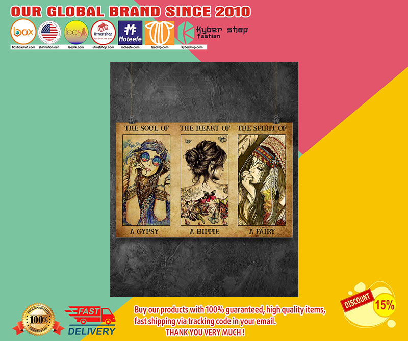 HippieGirlThesoulofagypsytheheartofahippiethespiritofafairyposter