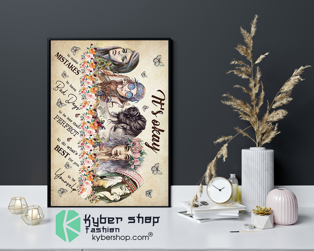 Hippie girls Its ok to my mistakes to have bad days poster 4