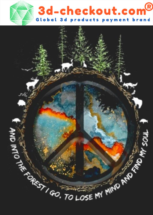 Hippie peace and into the forest I go stickers