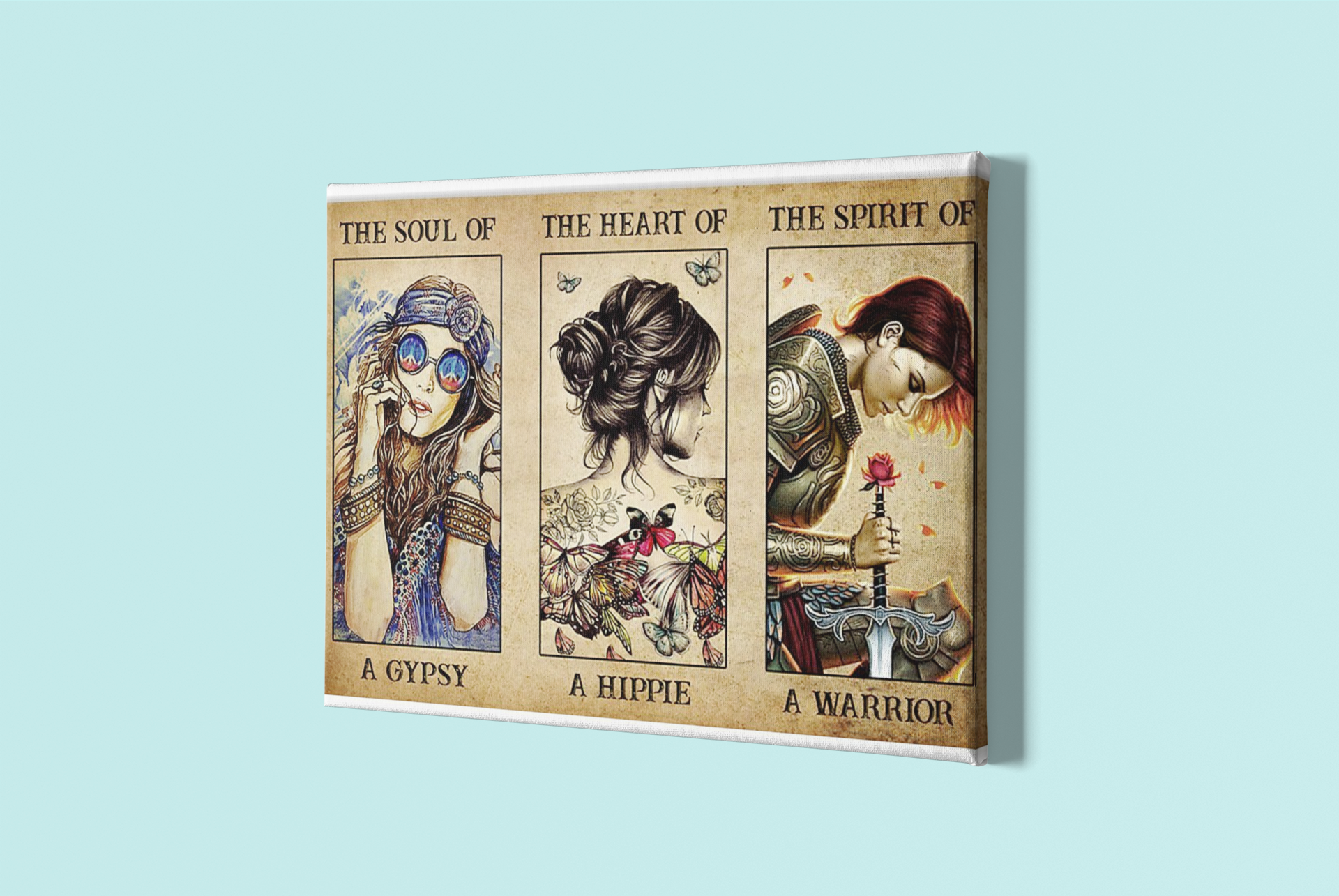 Hippie warrior girl The soul of a gypsy the heart of a hippie the spirit of a warrior poster