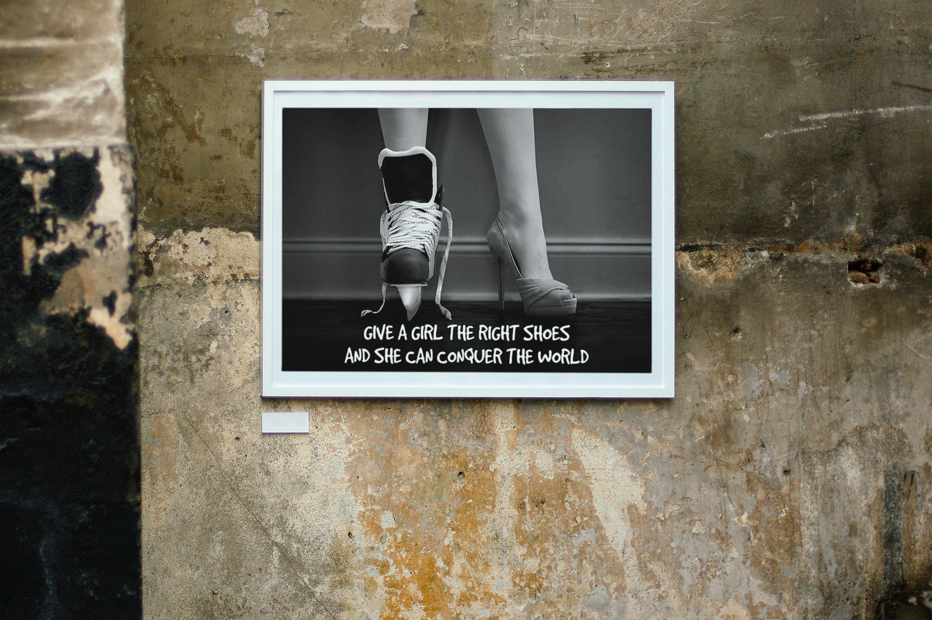 Hockeygivethegirltherightshoesandshecanconquertheworldposter