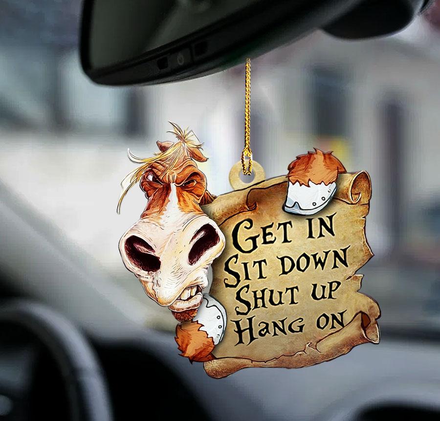 Horse Get In Sit Down Shut Up Hang On Ornament