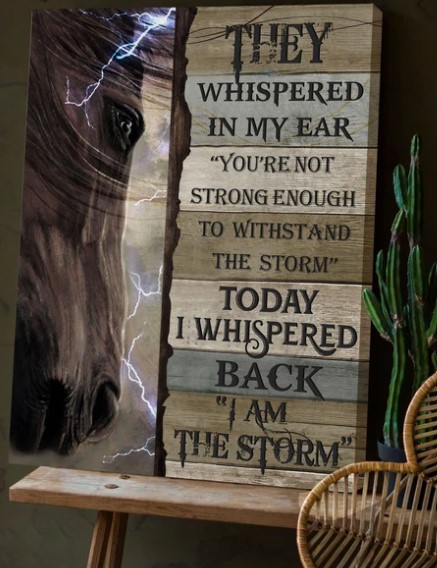 Horse They whispered in my ear canvas