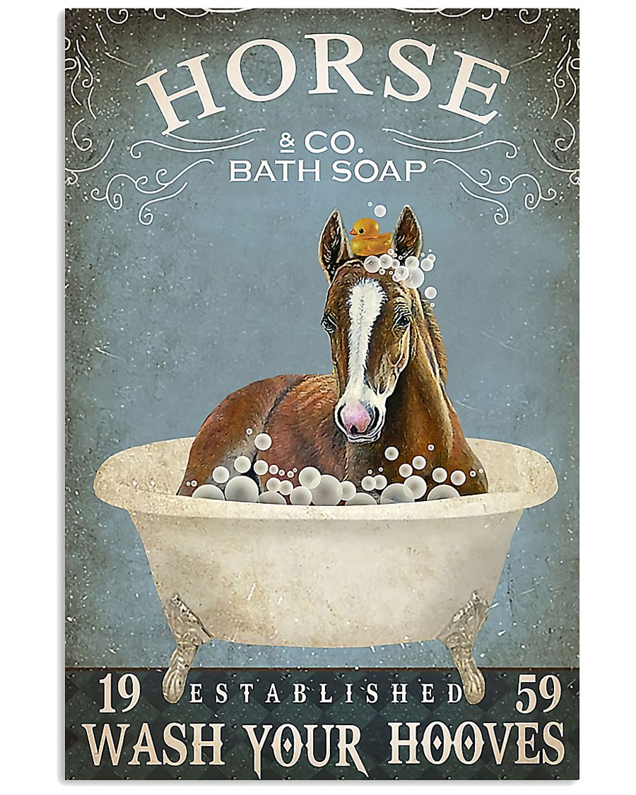 Horse bath soap wash your hooves poster