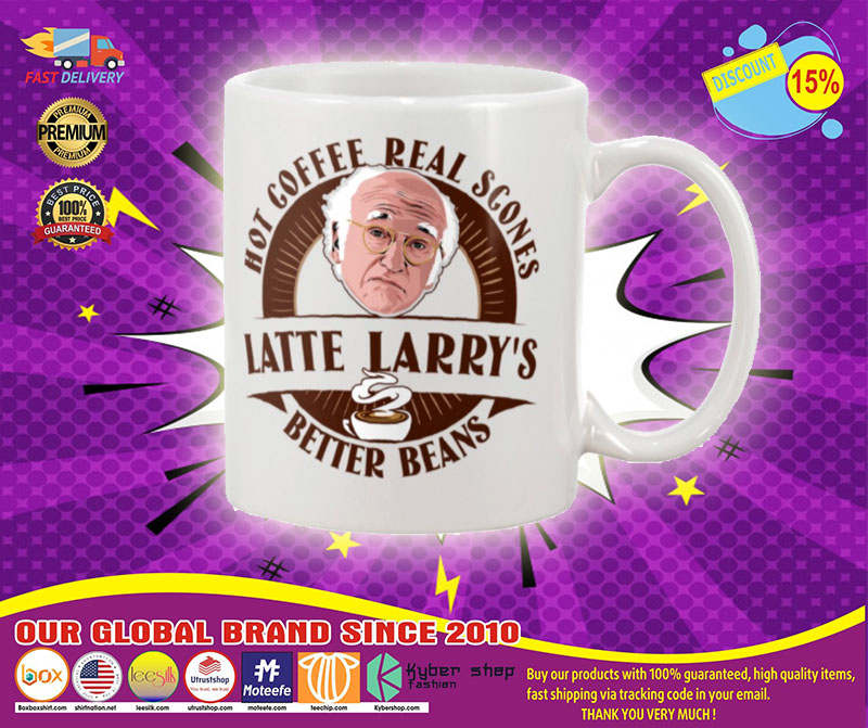Hot coffee real scones latte larry's better beans mug 1 Hot coffee real scones latte larrys better beans mug