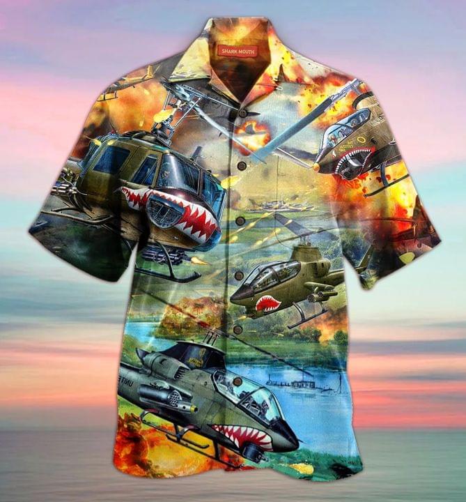 Huey-Cobra-Helicopter-Remember-The-Days-Unisex-Hawaii-Shirt