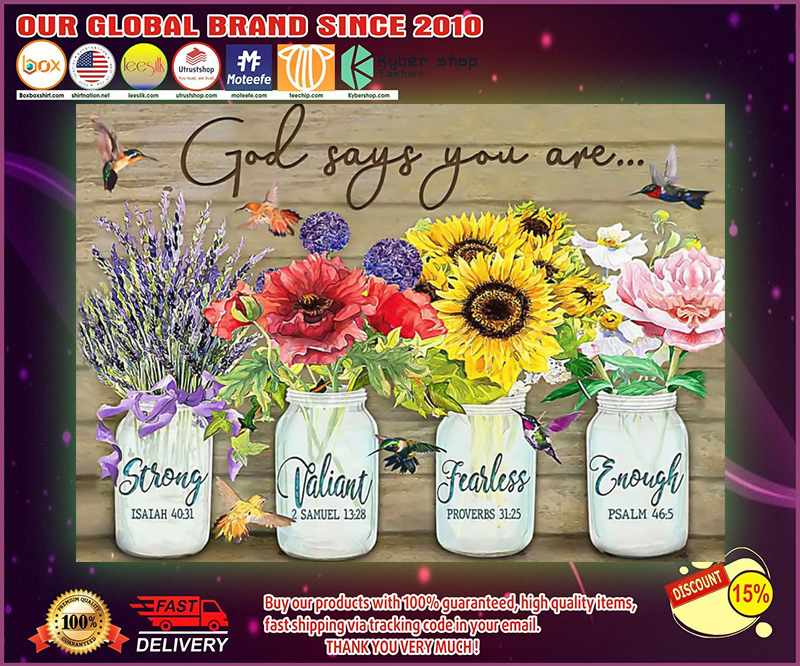Hummingbirds god says you are poster