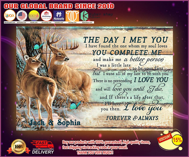Hunting buck and doe the day I met you poster 8 Hunting buck and doe the day I met you poster