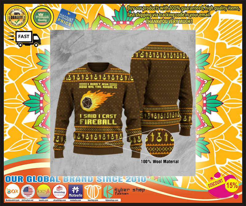 I sail I cast fireball knit sweater for men and women sweater
