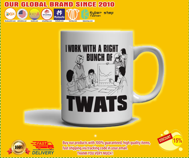 I work with a right bunch of twats mug