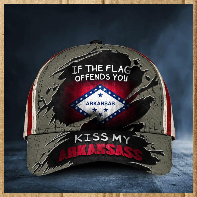 If The Flag Offends You Kiss My Arkansass Cap Hat 2 If The Flag Offends You Kiss My Arkansass Cap 1