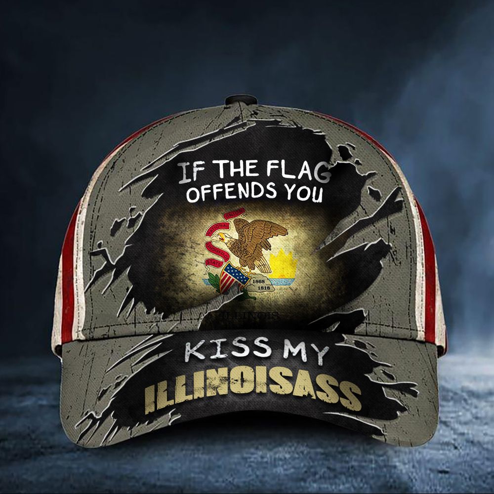 If The Flag Offends You Kiss My Illinoisass Cap Hat