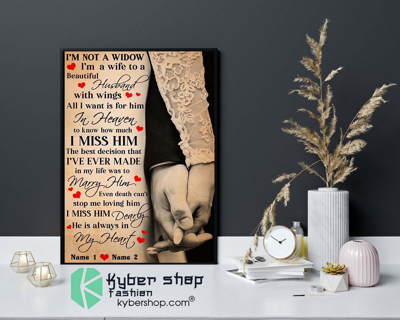 Im not a widow im a wife to a beautiful husband with wings poster 4