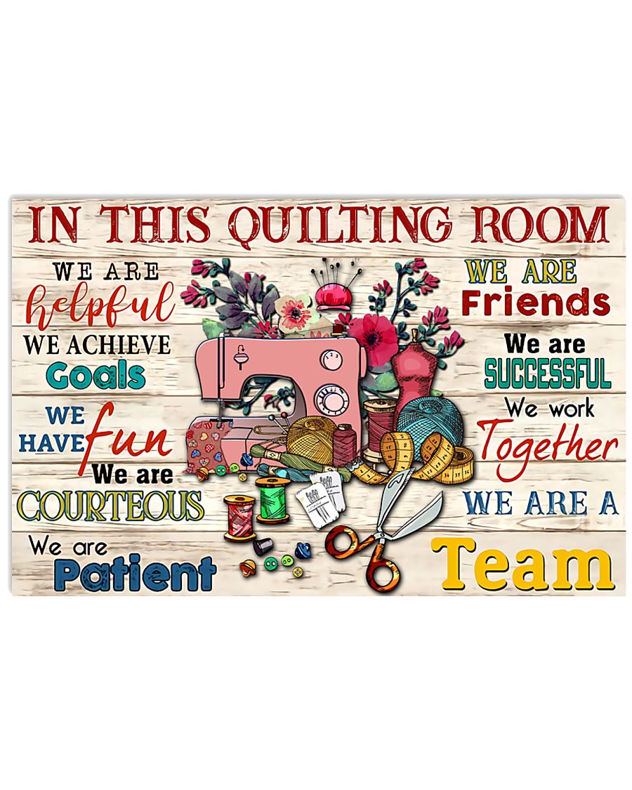 In this quilting room poster