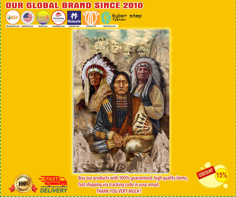 Indigenous man Native American poster