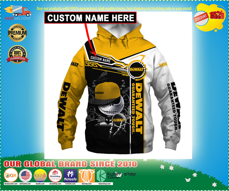 Jack Skellington Dewalt guaranteed tough hoodie custom name 1 Jack Skellington Dewalt guaranteed tough hoodie custom name