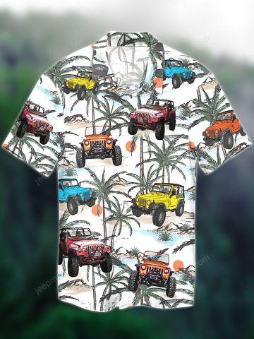 Jeep Coconut Tree Hawaiian Shirt