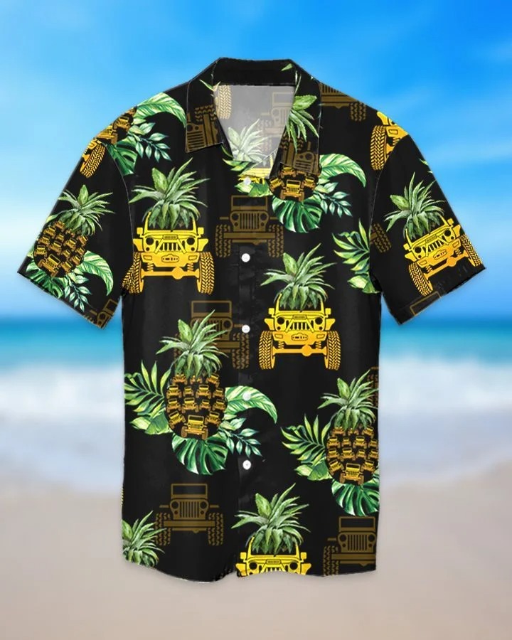Jeep pineapple hawaiian shirt and short