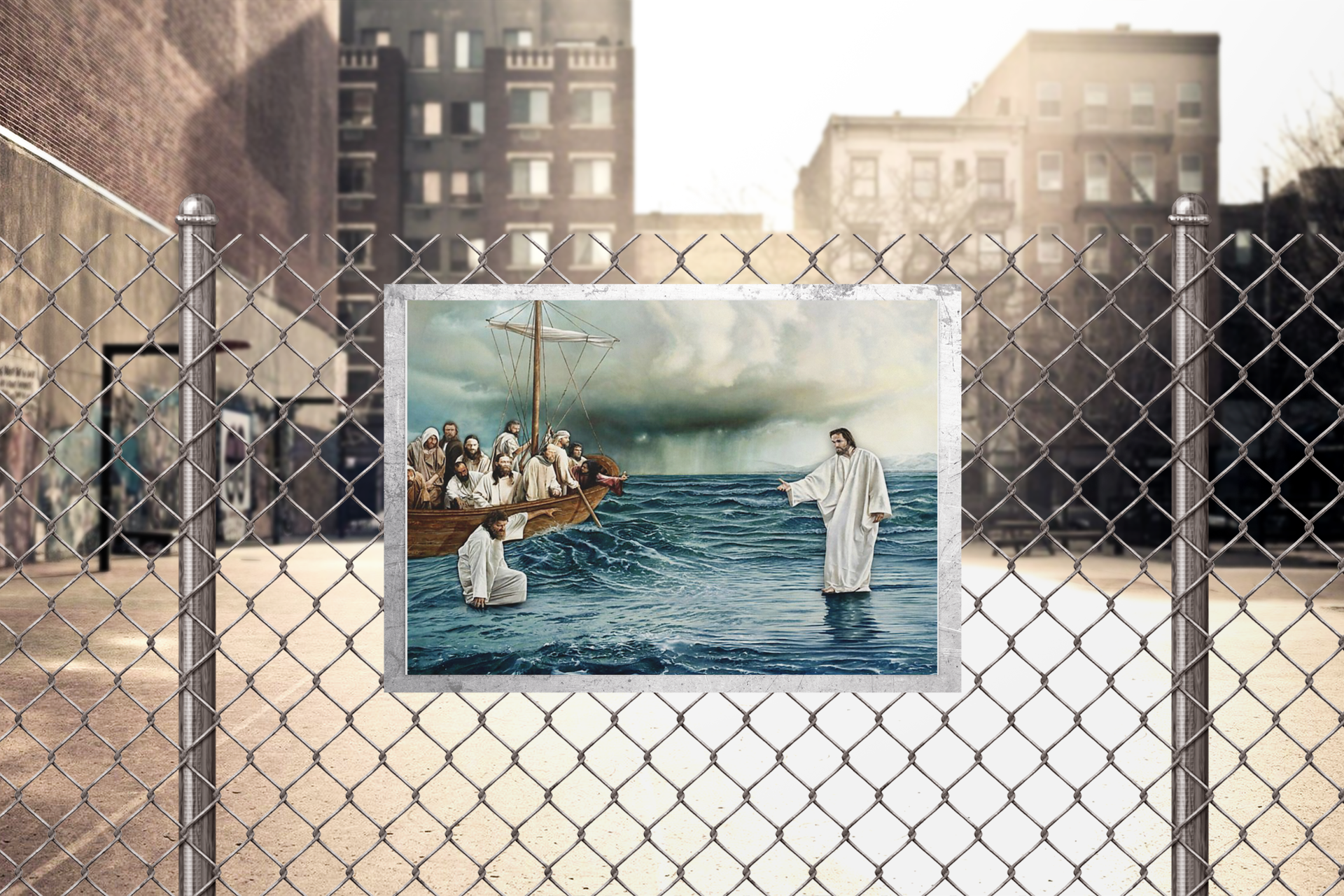 Jesuschristwalkingonwaterposter