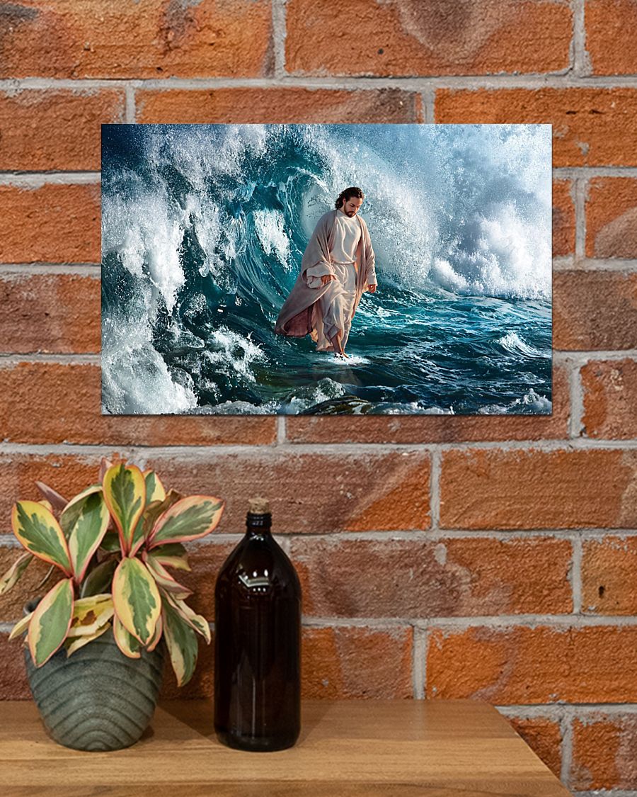 Jesus walking on water poster