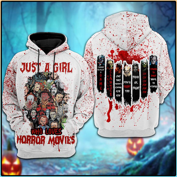 Just A Girl Who Loves Horror Movies 3D Hoodie 4 Just A Girl Who Loves Horror Movies 3D Hoodie2