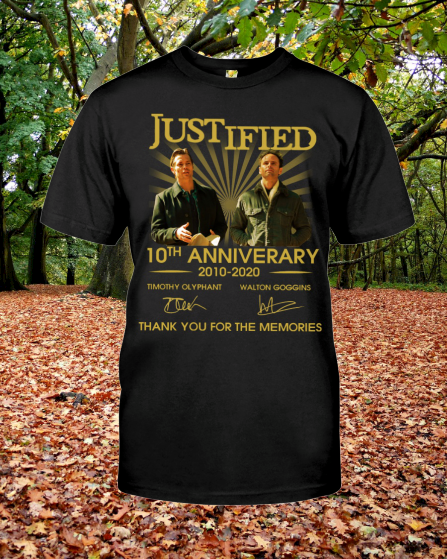 JustifiedthAnniversarysignatureshirt