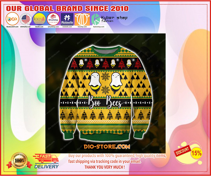 KNITTING PATTERN BOO BEES 3D PRINT UGLY CHRISTMAS SWEATER 1 KNITTINGPATTERNBOOBEESDPRINTUGLYCHRISTMASSWEATER