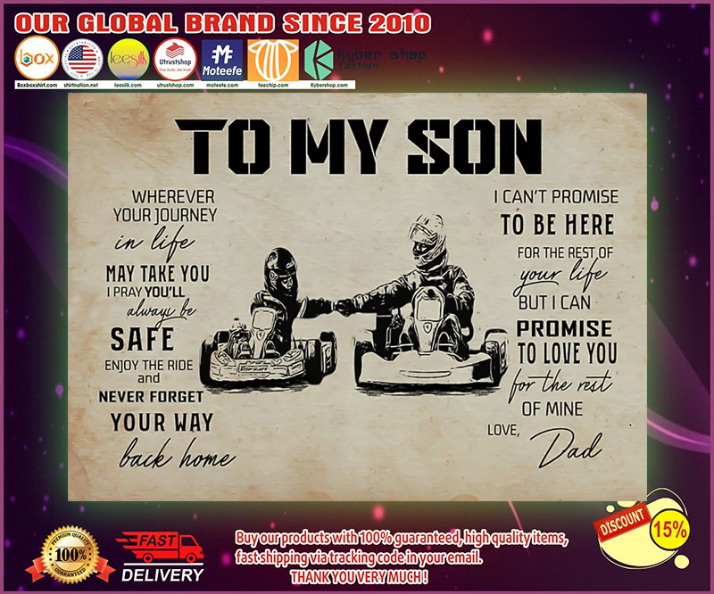 Kart racing dad to my son poster