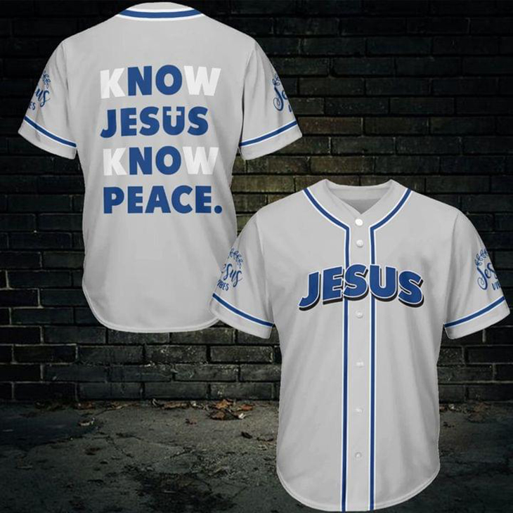 Know Jesus Know Peace Baseball Jersey Shirt