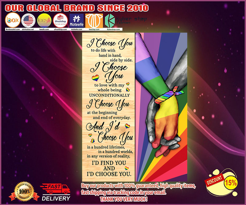 LGBT I choose you to do life with hand in hand poster 9 LGBT I choose you to do life with hand in hand poster