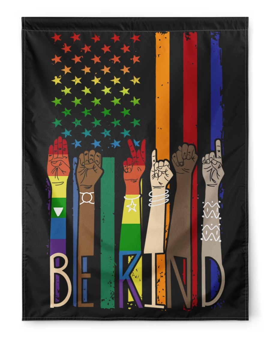 LGBT be kind American flag