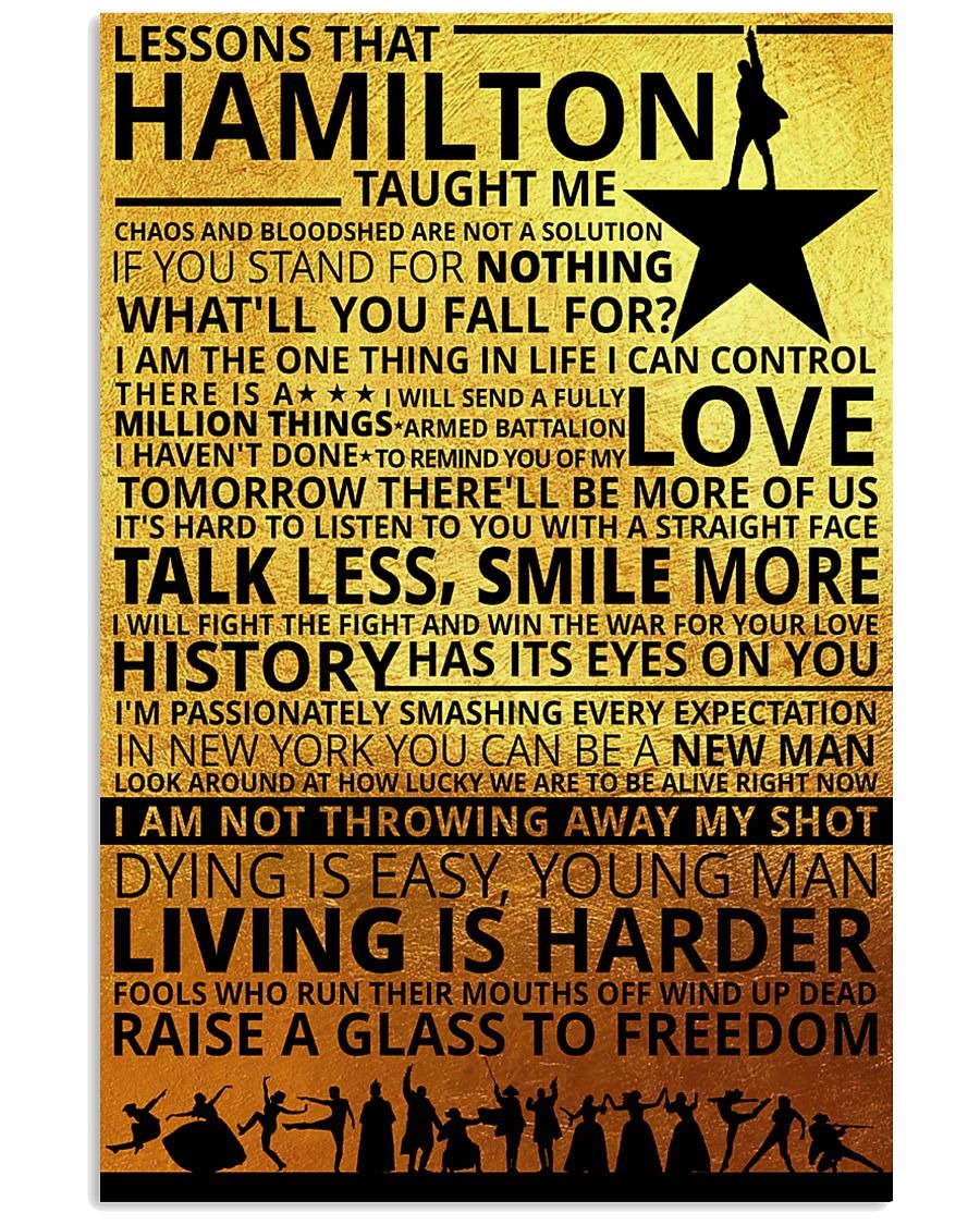 Lessons that hamilton taught me poster