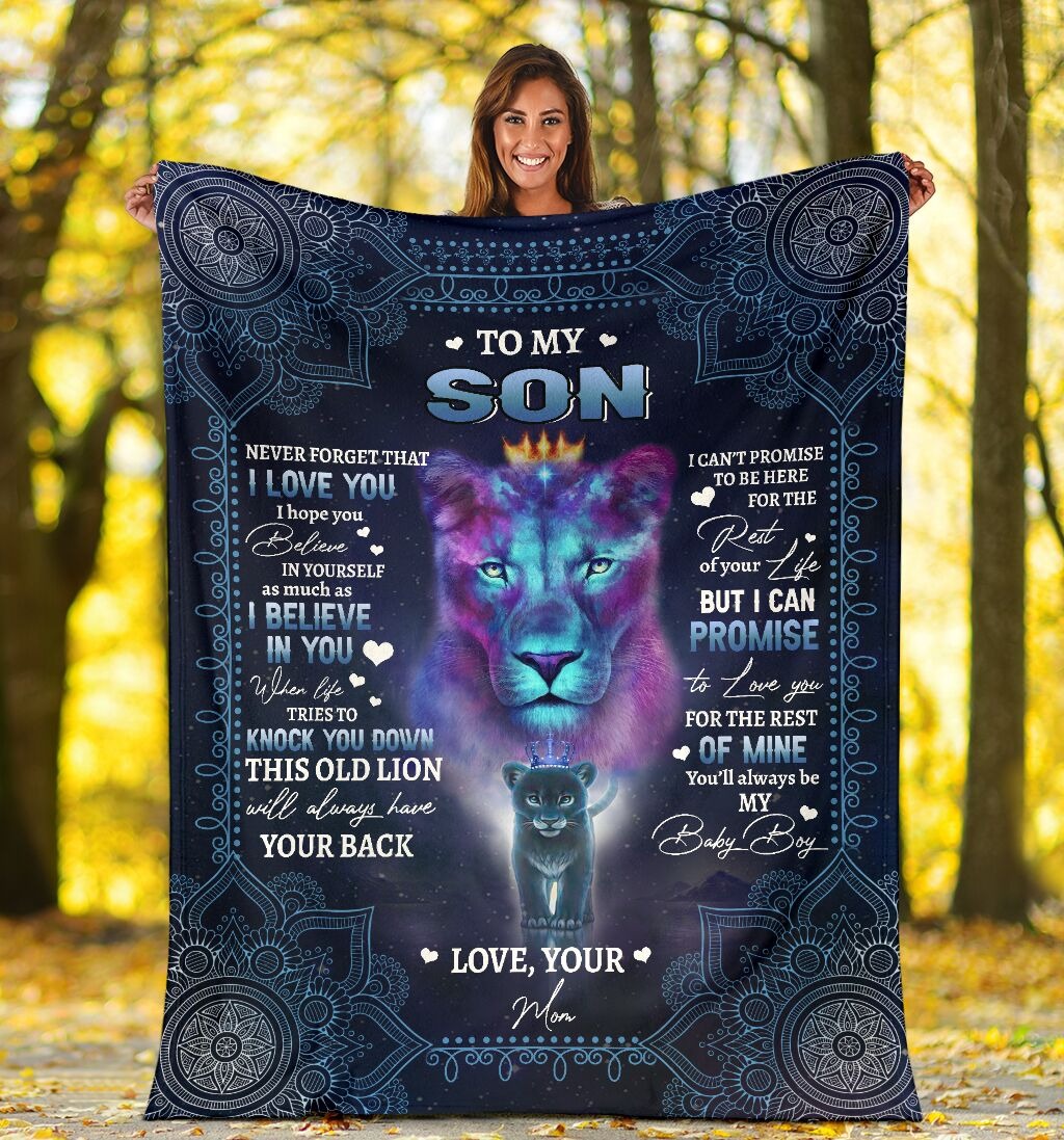 Lion to my son never forget that I love you blanket