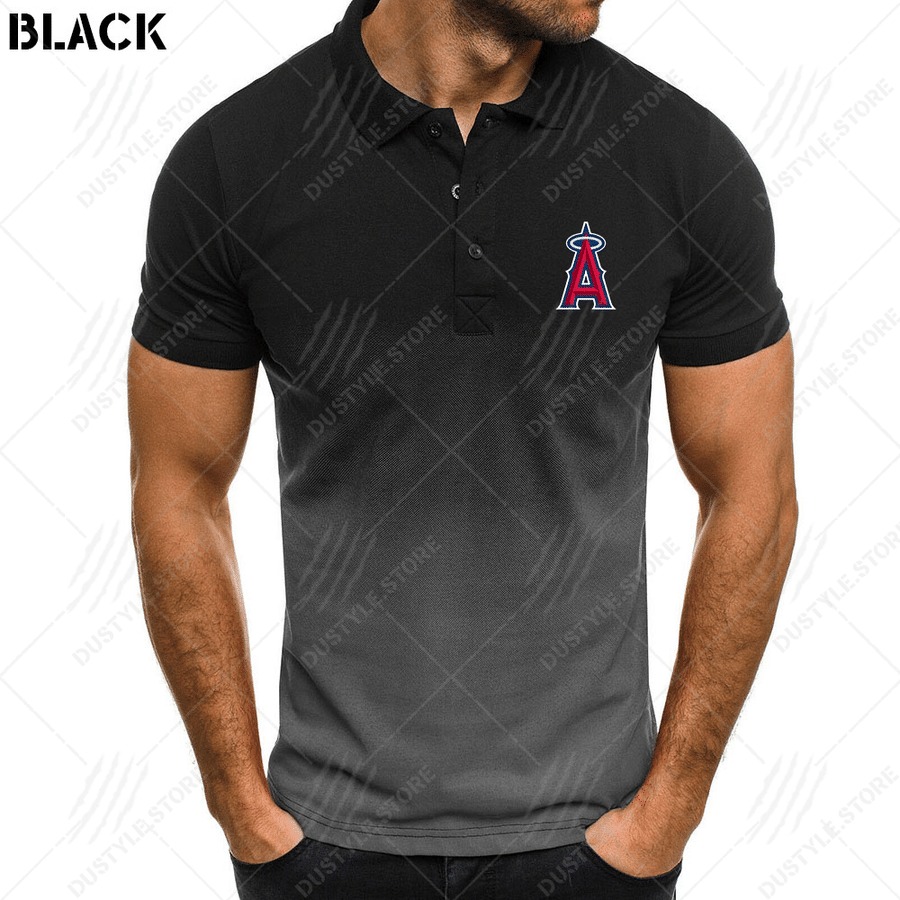 Los Angeles Angels Men Gradient Polo shirt