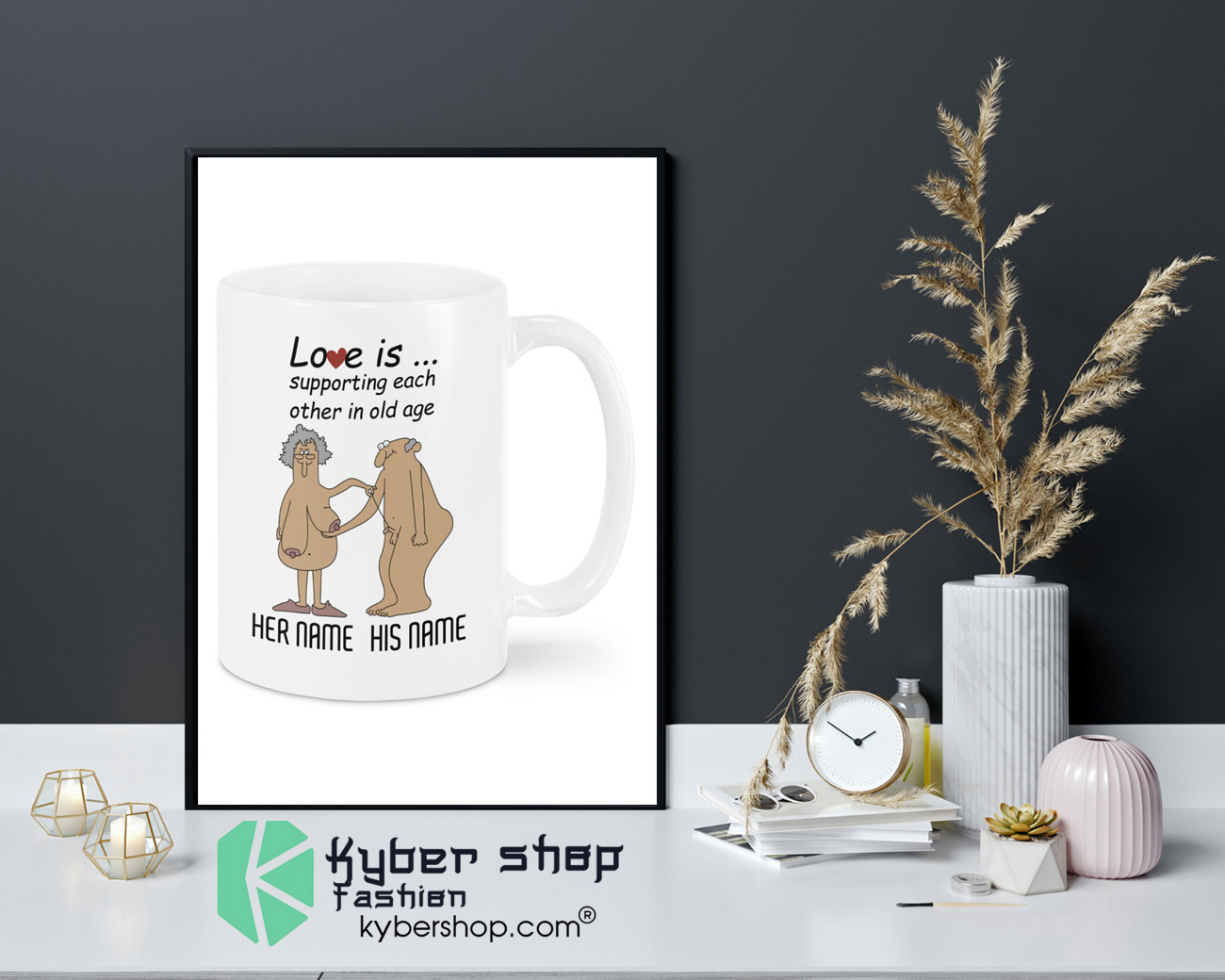 Love Is Supporting Each Other In Old Age Personalized name Mug 1 Love Is Supporting Each Other In Old Age Personalized name Mug 4