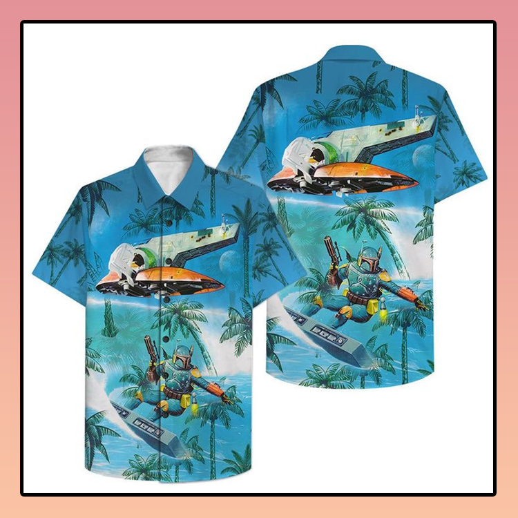 Mandalorian Surfing Hawaiian Shirt 5 Mandalorian Surfing Hawaiian Shirt1