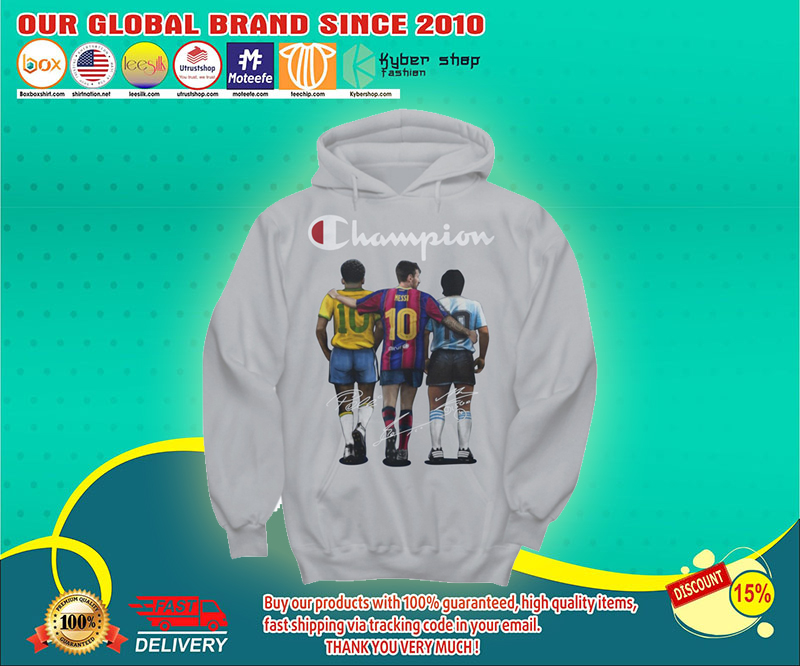 Messi Pele Maradona 10 Champion shirt 1 Messi Pele Maradona Champion shirt