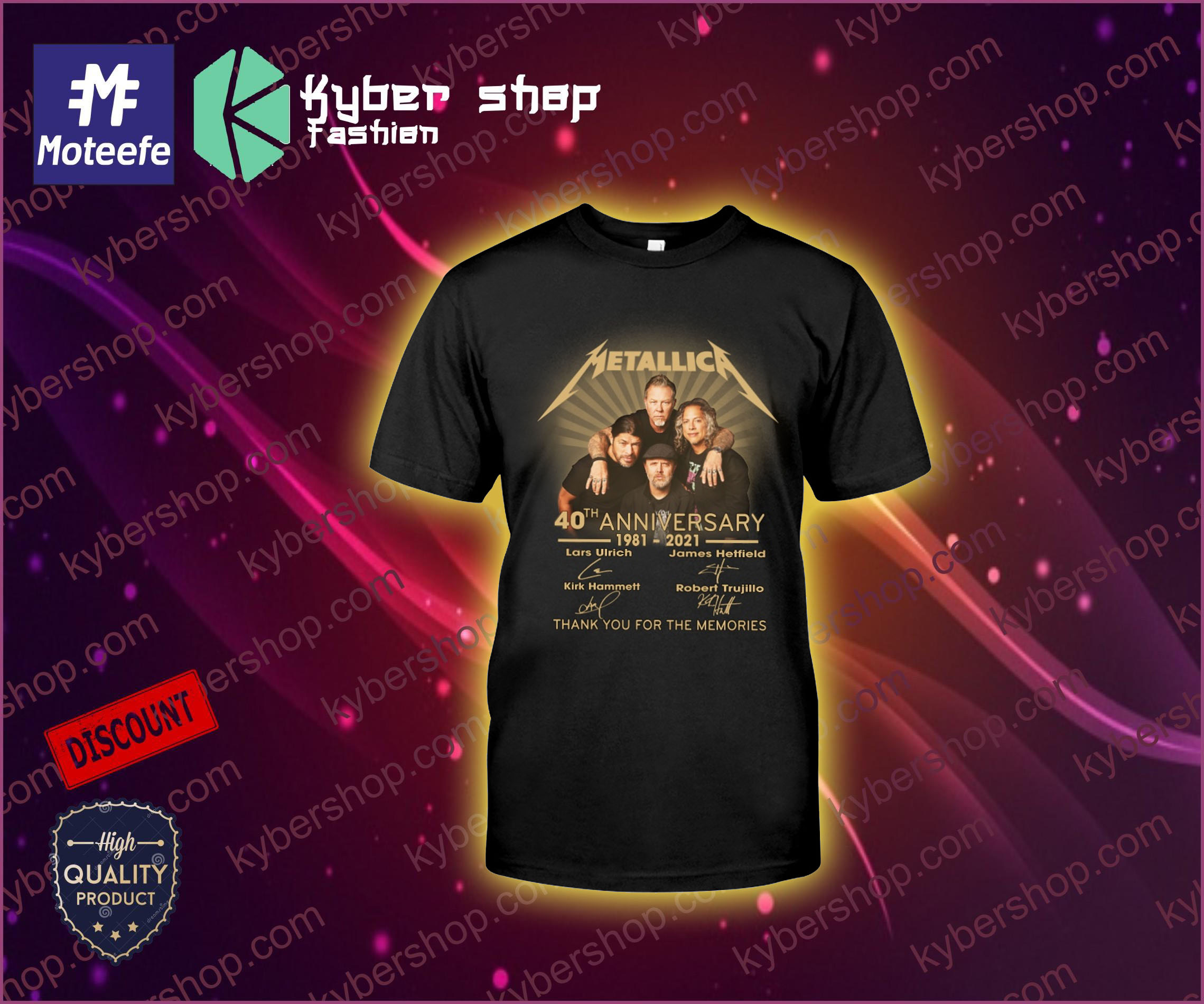 Metallic th anniversary thank you for the memories shirt
